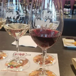 glasses of wine and pastries