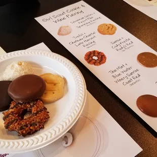 GS cookies and wine