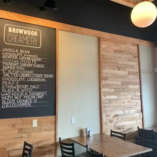 Indoor seating areas and flavors