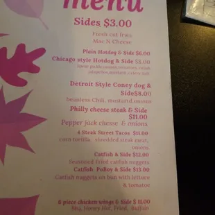 Menu at Lone Tree Brewing
