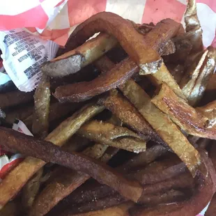 a basket of french fries