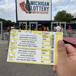 Got upgraded seats (from the lawn to under the pavilion)