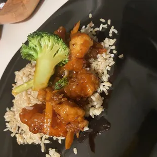 2. General Tsos Chicken and 3. Orange Chicken