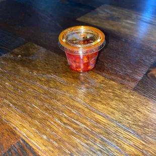 Spicy sauce .25 cent plus tax