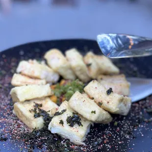 BLACK SESAME MALA FRIED TOFU