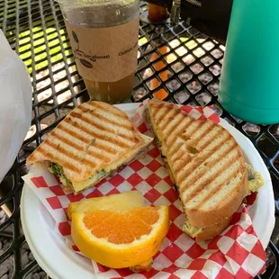 Breakfast Panini and a Plantation tea