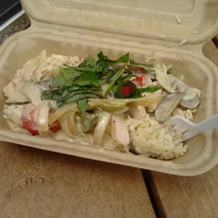 thai green curry w/chicken mini