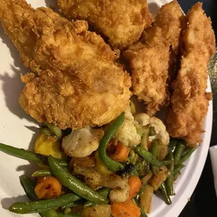 Cod dinner... grilled veggies