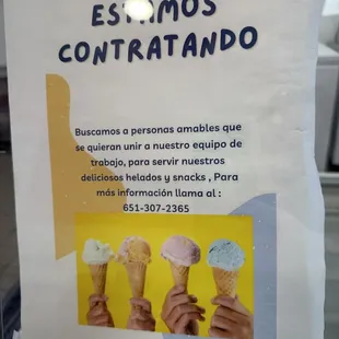 An example of the menus and signage at La Micho.