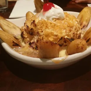 This was absolutely delicious the ice cream was on fire tasted really good enough for 2 people