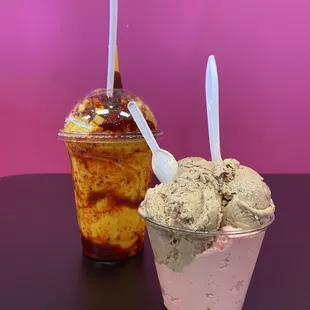 mangonada + chocolate&amp;strawberry