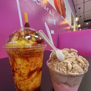 mangonada + chocolate&amp;strawberry