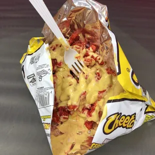 Hot Cheetos + cheese