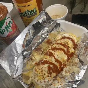 Elote traditional.