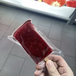 Hibiscus ice (cream?) bar