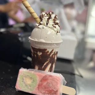ice cream and kiwi