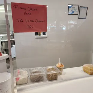 Counter for payment and ordering.