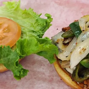 Chorizo cheese burger