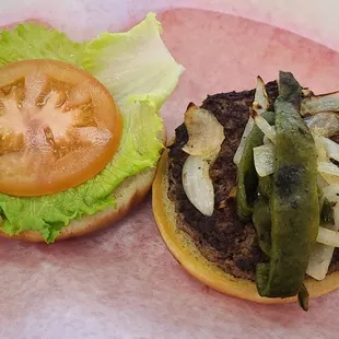 Pablano burger without cheese