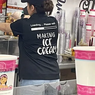 Loading... please wait. Making ice cream. Ha!