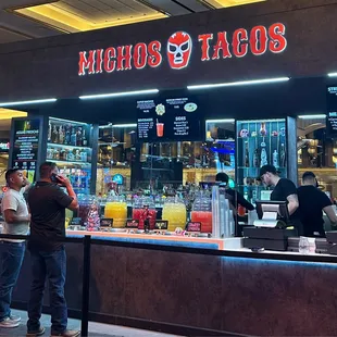 customers at the counter