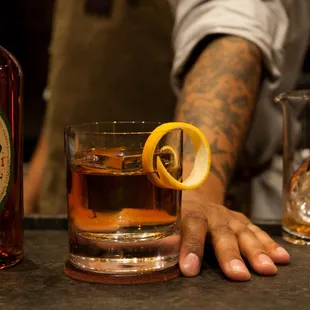 Michter's Old Fashioned at The Bar at Fort Nelson.