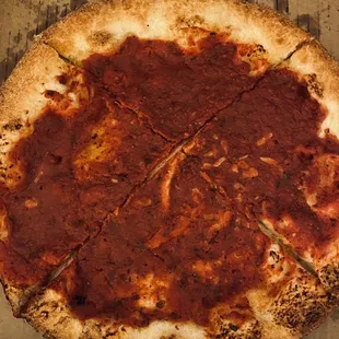 10" Formaggio, they forgot the cheese. the only topping I ordered. A joke!