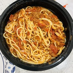 Meat sauce spaghetti