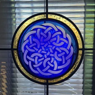 Amazing stained glass signage at Mick O&apos;Shea&apos;s