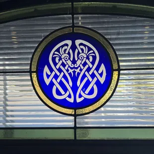 Amazing stained glass signage at Mick O&apos;Shea&apos;s
