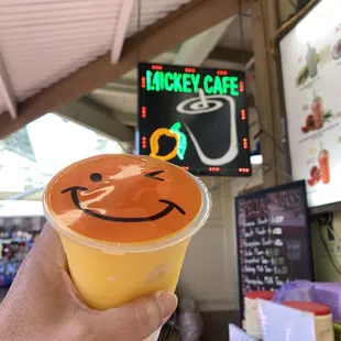 Mango Smoothie with Lychee Jelly