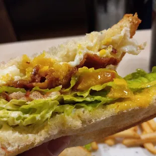 BLT with egg on sourdough