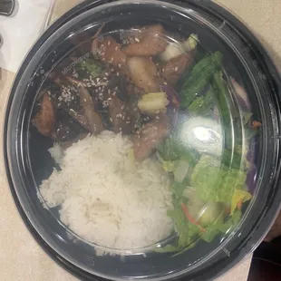 Teriyaki Chicken Bowl. This is takeout at its best!