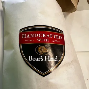 a bag of handcrafted bread