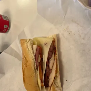 Build your own sub. London Broil and Turkey with Swiss Cheese