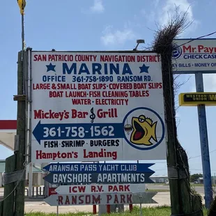 a sign for the restaurant