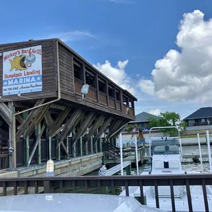Elevated area for dining.