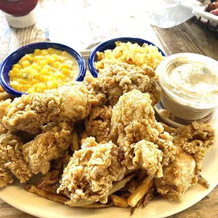 Fried oysters.