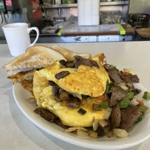 Denver with gyro meat instead of ham.