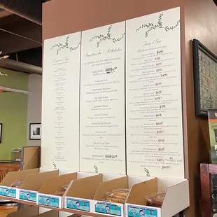 the menu