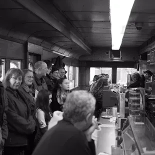 this place who was featured on the movie Jingle all the way( Arnold Schwarzenegger) you can sit next to a celebrity, and a homeless person.