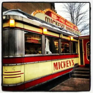 One of the original streetcar diners. Been open 24/7 since 1937.