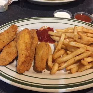 Sometime you just need chicken strips with fries.