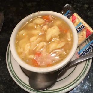 Chicken dumpling soup