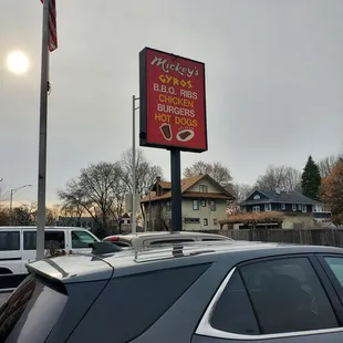 a car in a parking lot