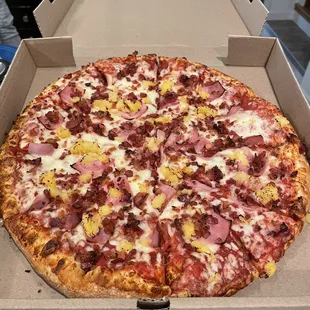Hawaiian pizza. Can't say enough about how good Mickey's pizzas are.