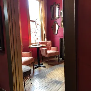 Sitting rooms off of the bar.