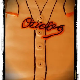 a baseball jersey cake