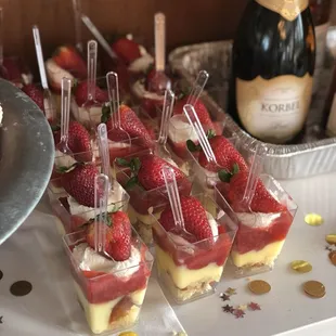 Strawberry shortcake shots