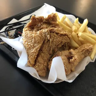 2 piece dark with fries